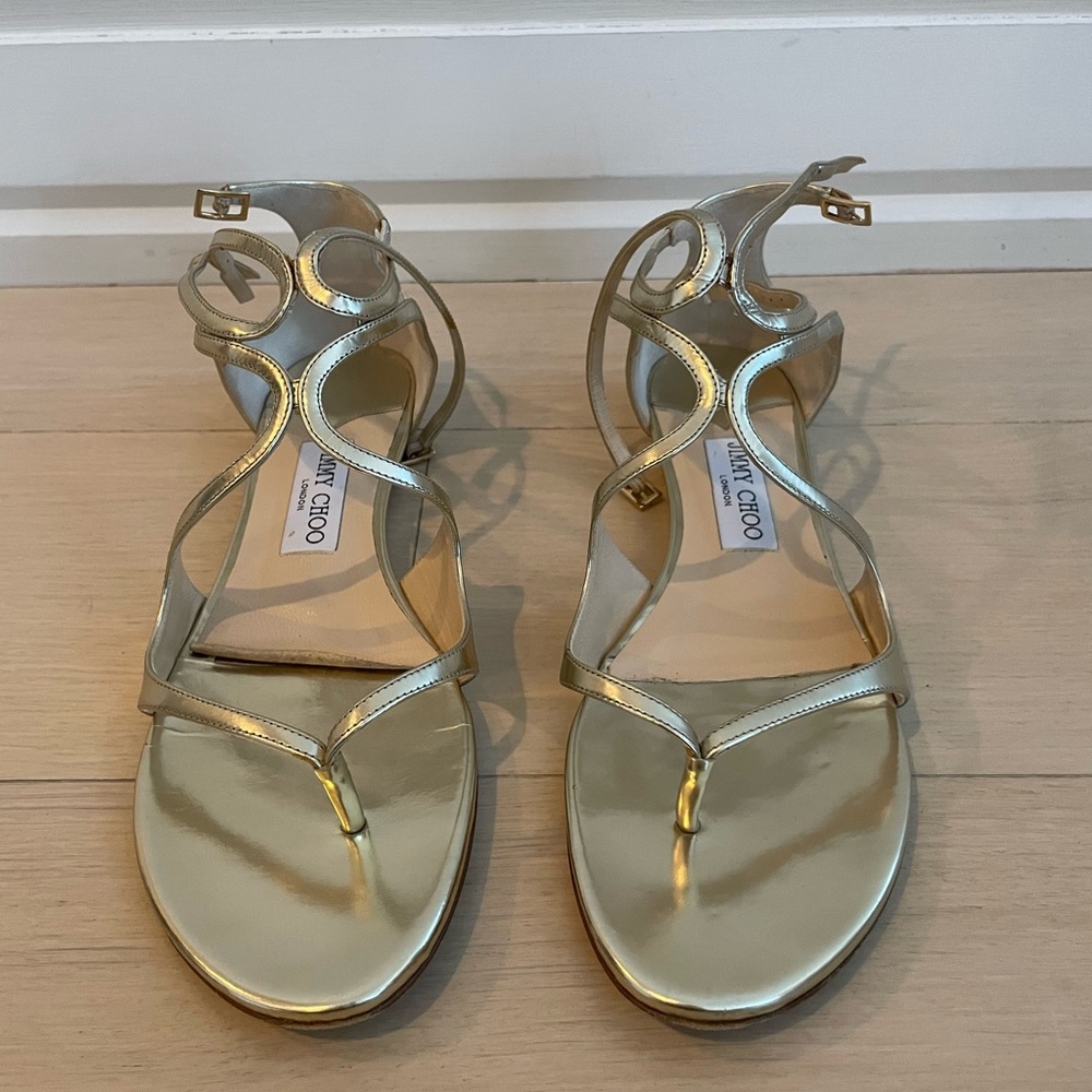 Jimmy Choo golden sandals